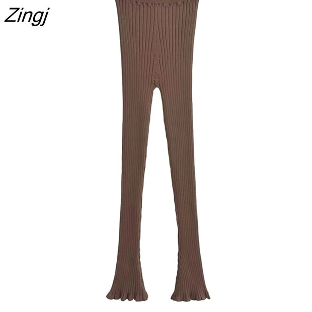 Fashion Women's Pants Slim Pleated Solid Color High Elasticity Simplicity Flare Horseshoe Trousers Spring 2023 New 17A5433