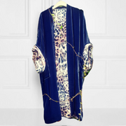 Fashion Lined Leopard Print Long Sleeved Kimono Duster