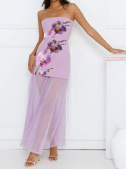 Floral mesh dress