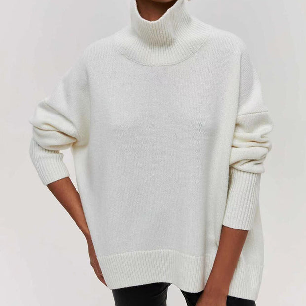 Long-sleeved Pullover Solid Color Sweater