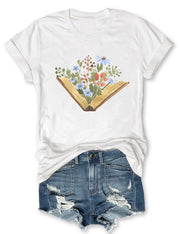 Wildflowers Book Print Women's T-shirt