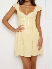 Short sleeve v neck dress