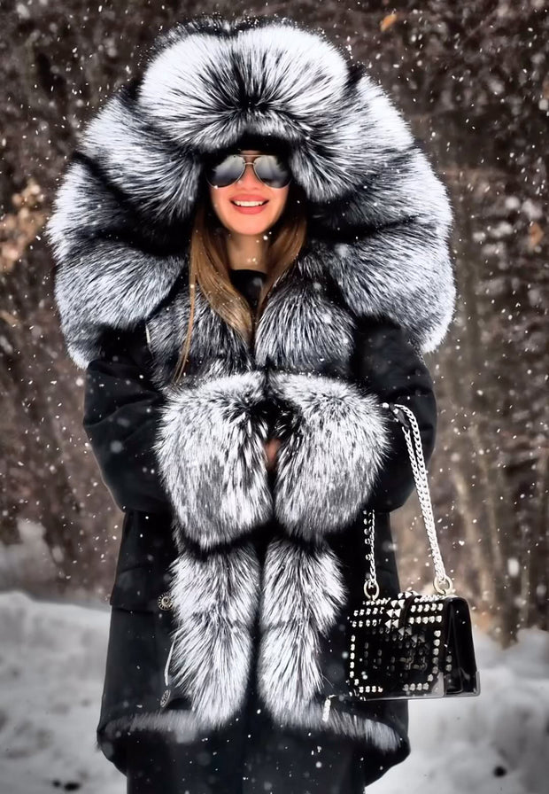 Women's Winter Warm Fur Coat With Hood