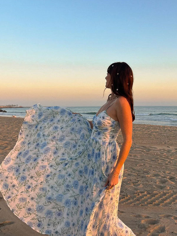 V neck maxi dress