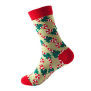 Christmas Snowflake Christmas Tree Socks Mid-calf Length Socks