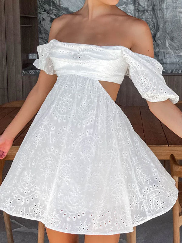 White embroidered dress