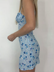 Thin straps floral dress
