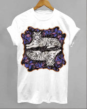 Reflected Tiger Print Casual T-Shirt