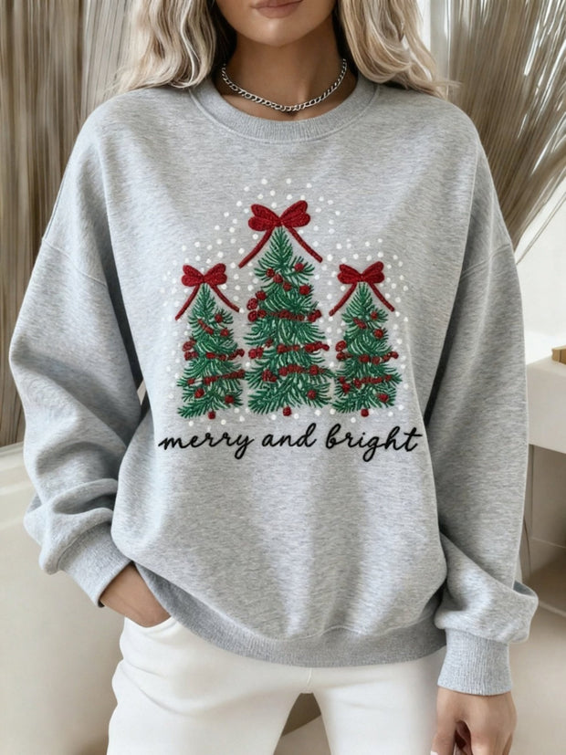 Women's Merry and Bright Print Sweatshirt