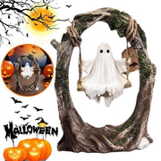 Halloween Swinging Ghost on Tree Swing🎃