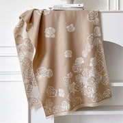 Camellia Cashmere Scarf Warm Neck Shawl Air Conditioning