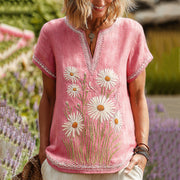 Women's Breast Cancer Awareness Daisy Flower T-shirt