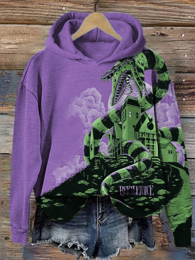 Halloween Horror Movie Inspired Cozy Hoodie