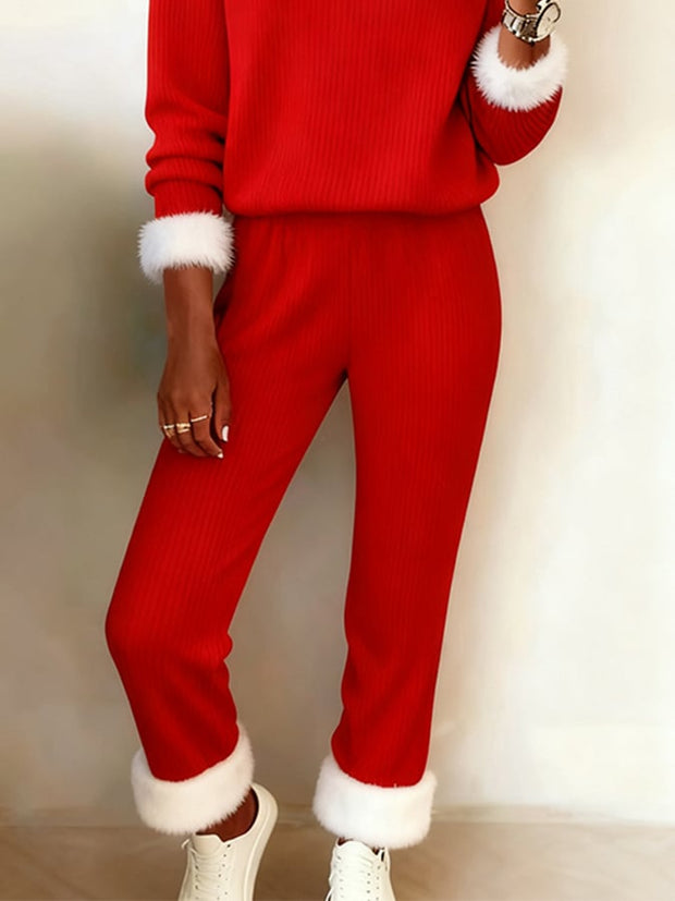 Women'S Christmas Long-Sleeved Two-Piece Suit