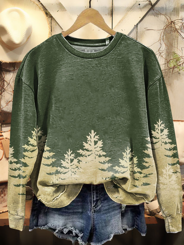 Pine Tree Tattoo Art Print Sweatshirt