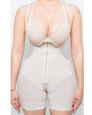 Women's Compression Garment With Spaghetti Straps Hook Closure Waist Slimming Shapewear