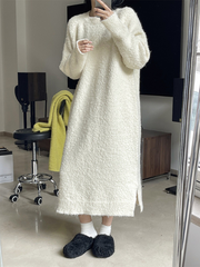 New Winter Slouchy Wool Loop Loose Warm Sweater Dress