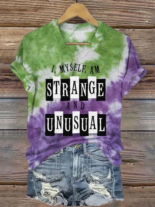 Strange & Unusual Halloween Horror Movie Tie Dye T Shirt