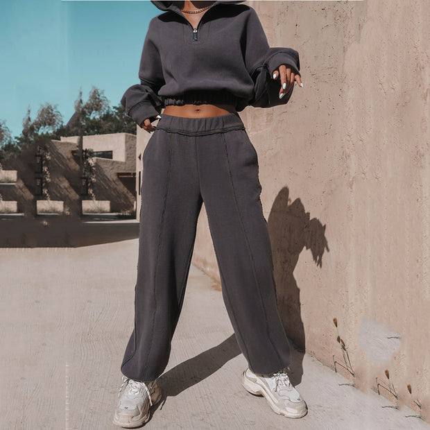 Two-piece fashion sports sweater