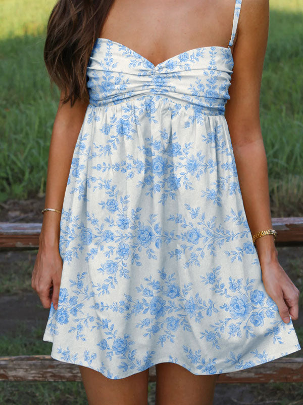 Sweetheart neck ruched mini dress