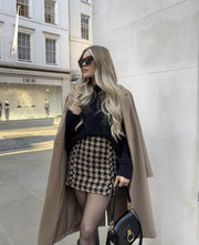 Autumn And Retro Winter Elegant Plaid Skirt