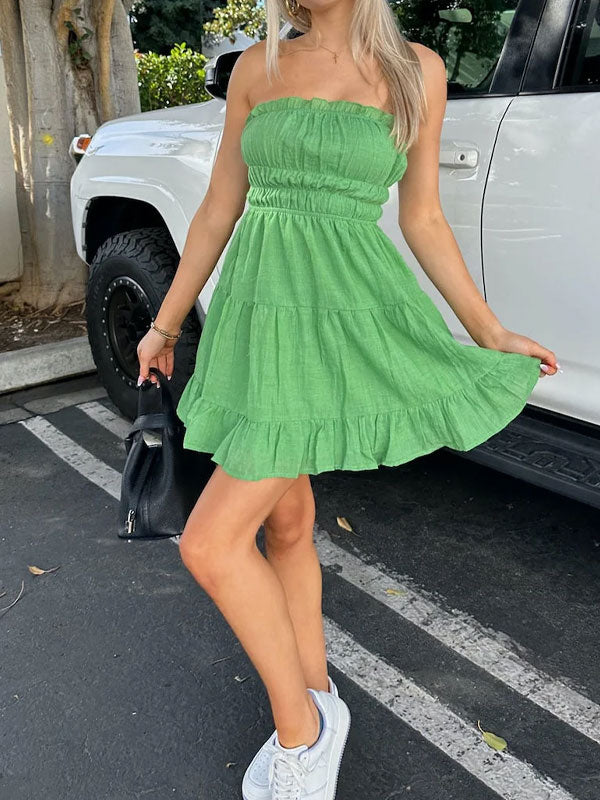Ruched mini dress