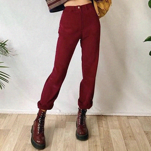 Women's Retro Slim Trousers