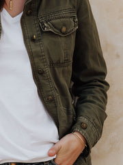 Vintage Washed Cargo Pocket Jacket