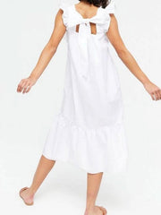 Frill sleeve maxi dress