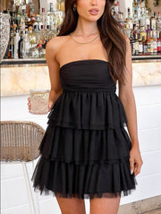 Birthday Girl Black Mini Party Dress