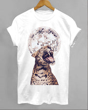 Disco Cheetah Printed T-Shirt