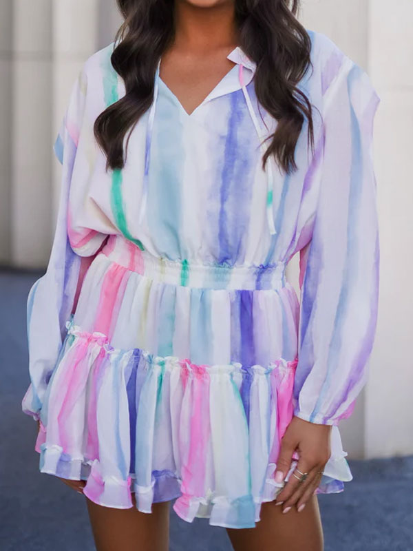 Long sleeve multi dress