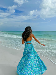 V neck maxi dress