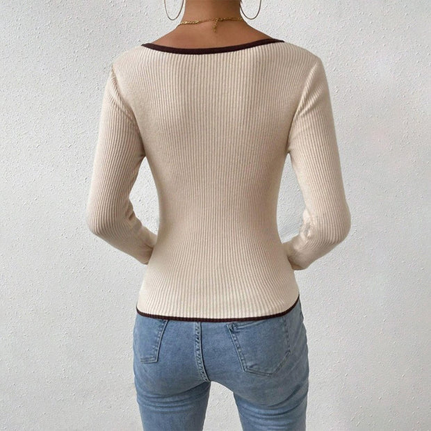 Fashion Slim Fit V-neck Sweater