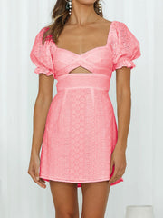 Lace v neck dress
