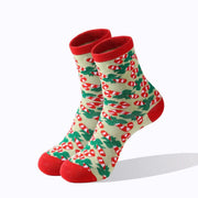 Christmas Snowflake Christmas Tree Socks Mid-calf Length Socks