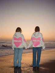 Crew neck loving heart hoodie