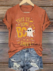 Women's Halloween Printed Casual T-Shirt