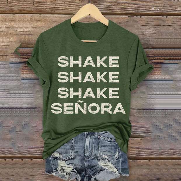 Halloween Shake Shake Shake Senora Art Vintage Washed T Shirt