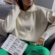 POLO Collar Casual Knitted Sweater Suit Women