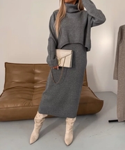 Turtleneck Casual Two-Pieces Set