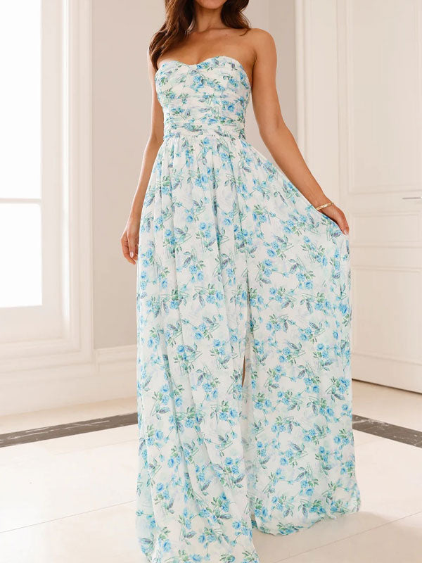 Ruched maxi dress