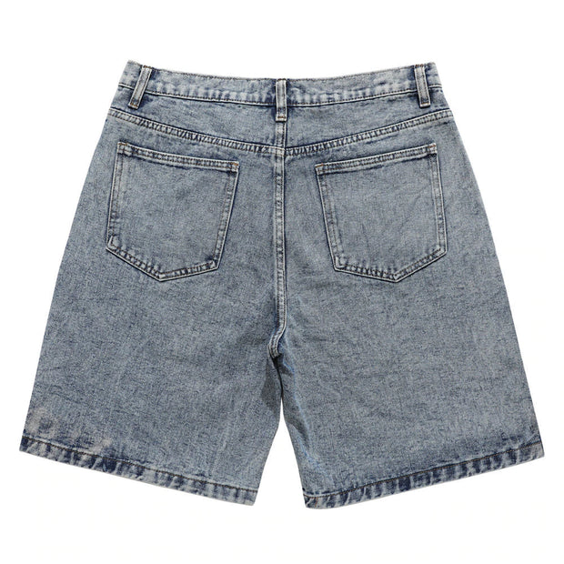 Harajuku Denim Shorts 2022 New Men Patchwork Oversized Hip Hop Blue Jeans Shorts Summer Casual Loose Shorts