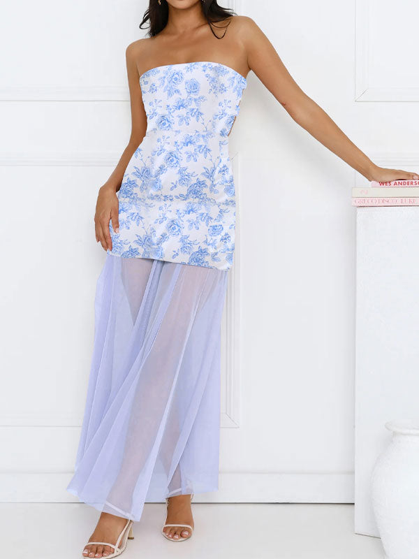 Floral mesh dress