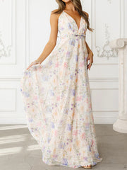Deep v maxi dress