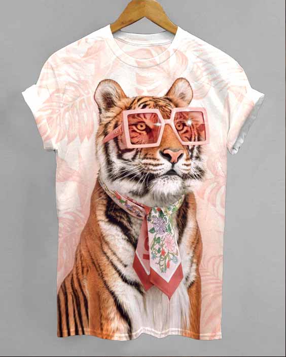 Sunglasses Tie Tiger T-Shirt