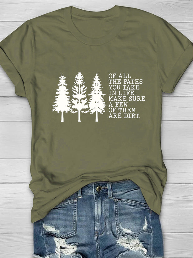 Paths In Life Print Women's T-shirt