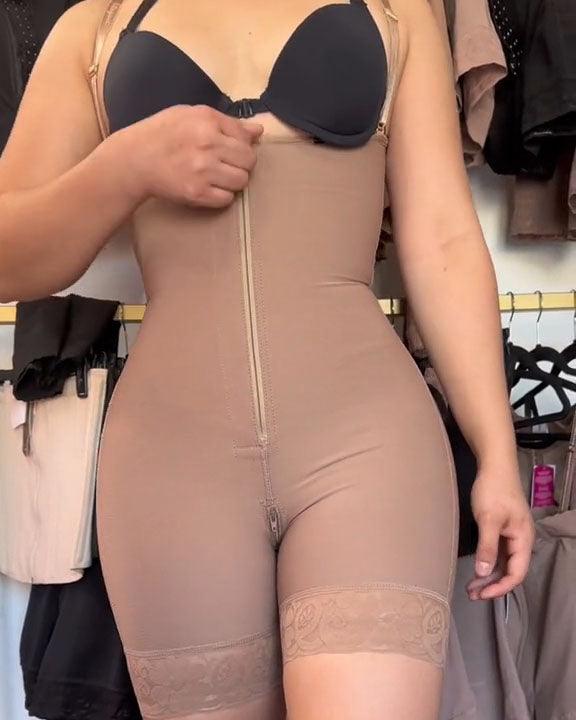 Internal Hooks FIirm Compression Tummy Control Zipper Shapewear