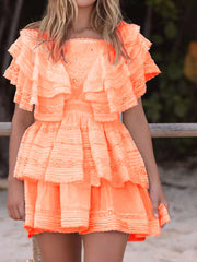 Ruffle lace dress