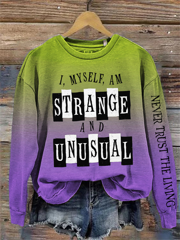 Strange & Unusual Halloween Horror Movie Gradient Sweatshirt